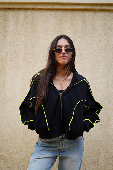 Black cropped Jacket