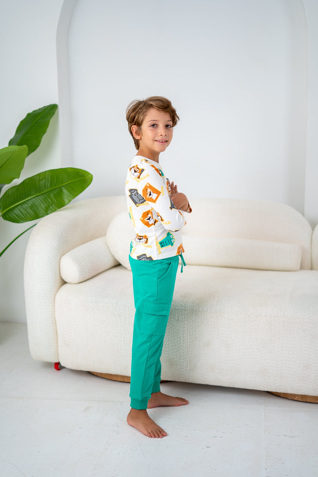 Sweatpants printed pajama