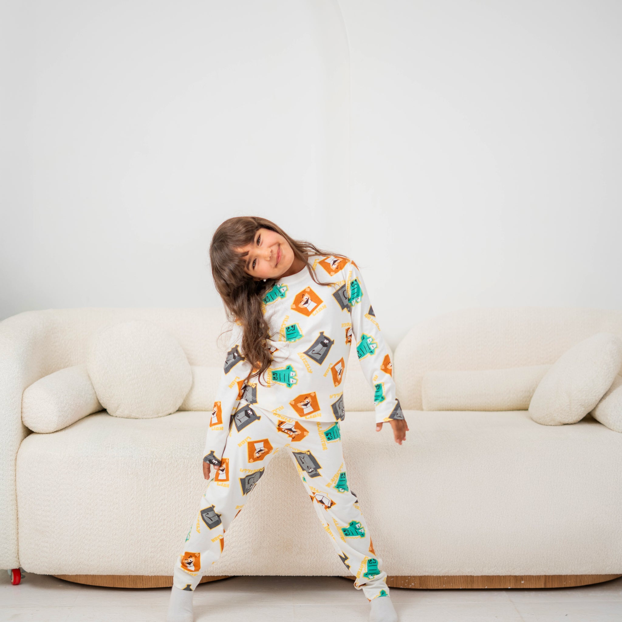 Long-sleeve printed PJs