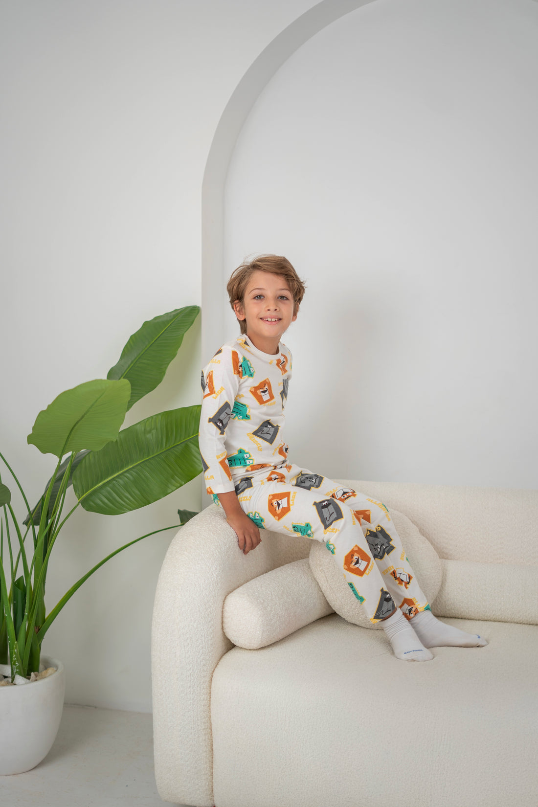 Long-sleeve printed PJs